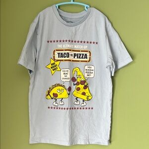George Light blue Kids Taco vs Pizza Graphic Tee